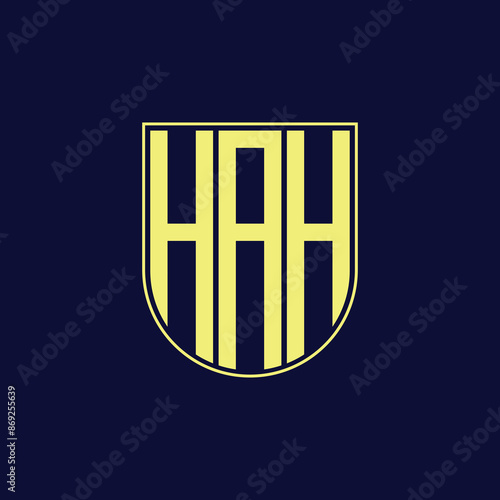 hah letter logo design
