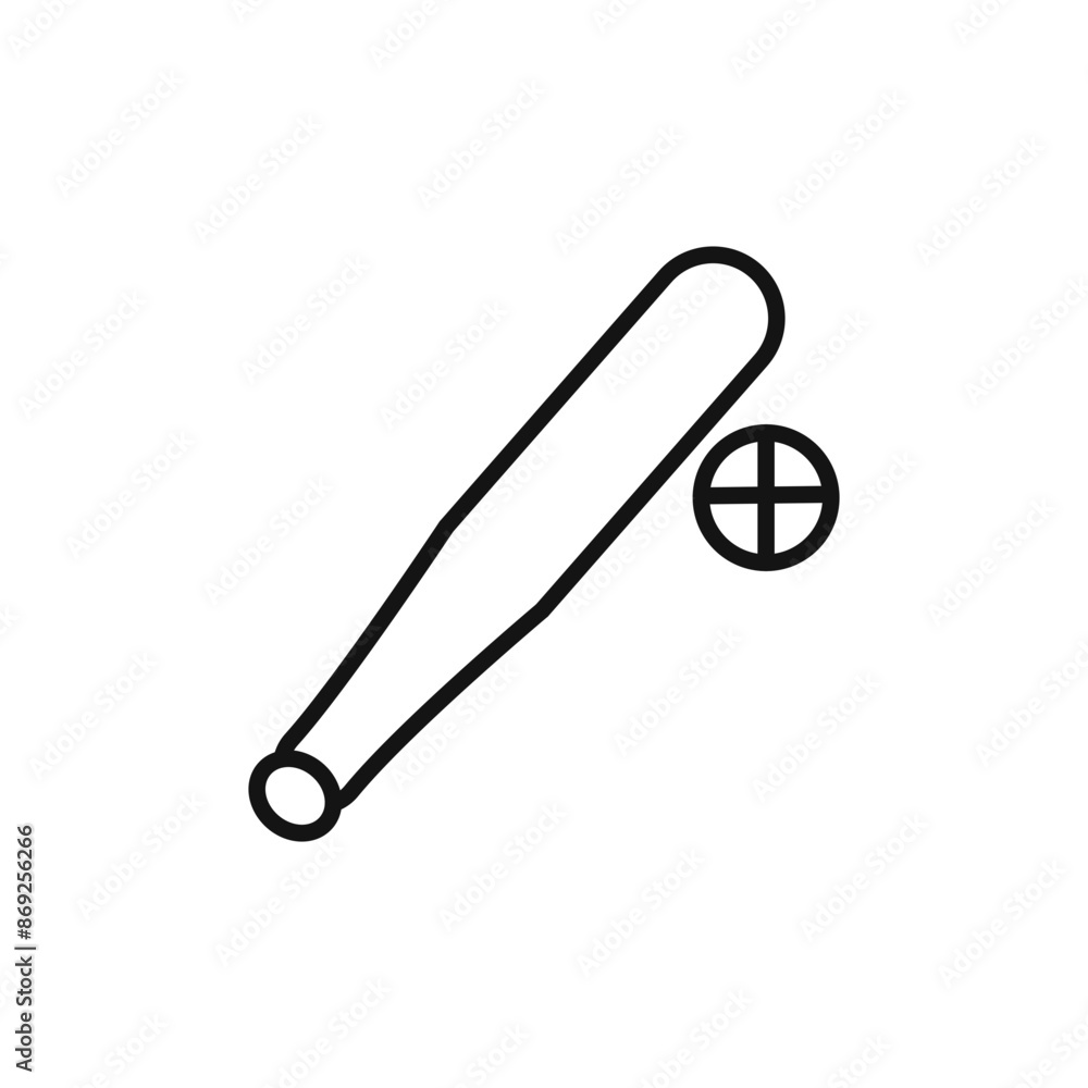 baseball sports icon logo sign vector outline baseball sports icon logo sign vector outline