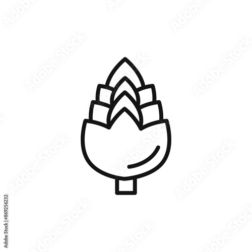 artichoke icon logo sign vector outline