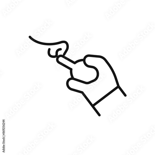 baby nasal aspirator icon logo sign vector outline