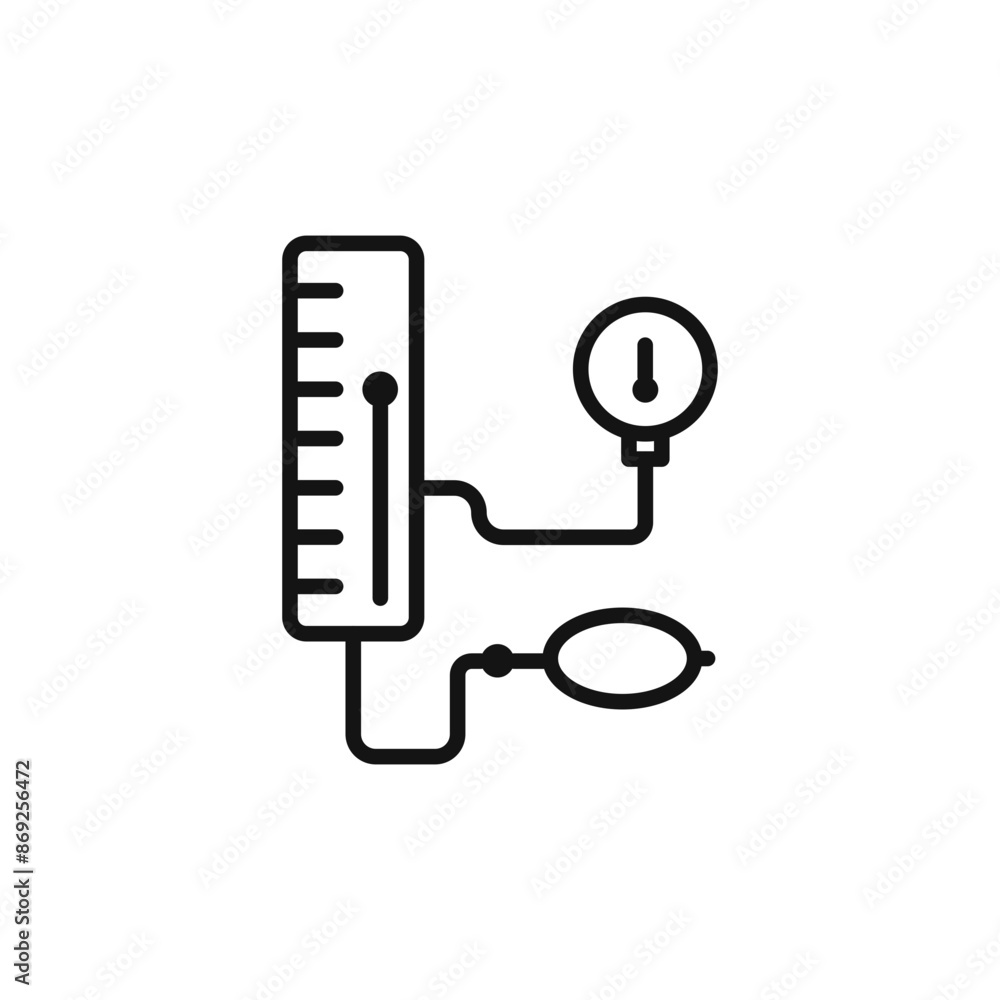 Bp checking machine icon logo sign vector outline Bp checking machine icon logo sign vector outline