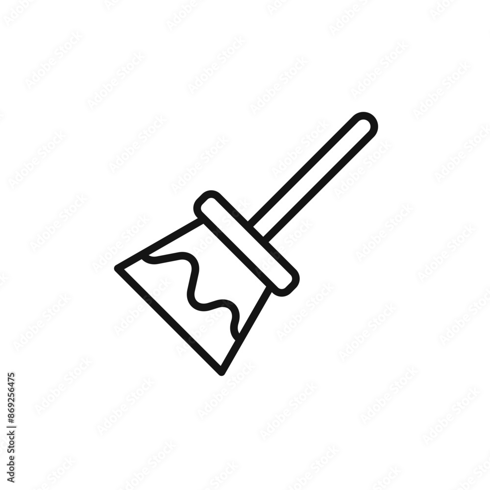 Broom icon logo sign vector outline Broom icon logo sign vector outline