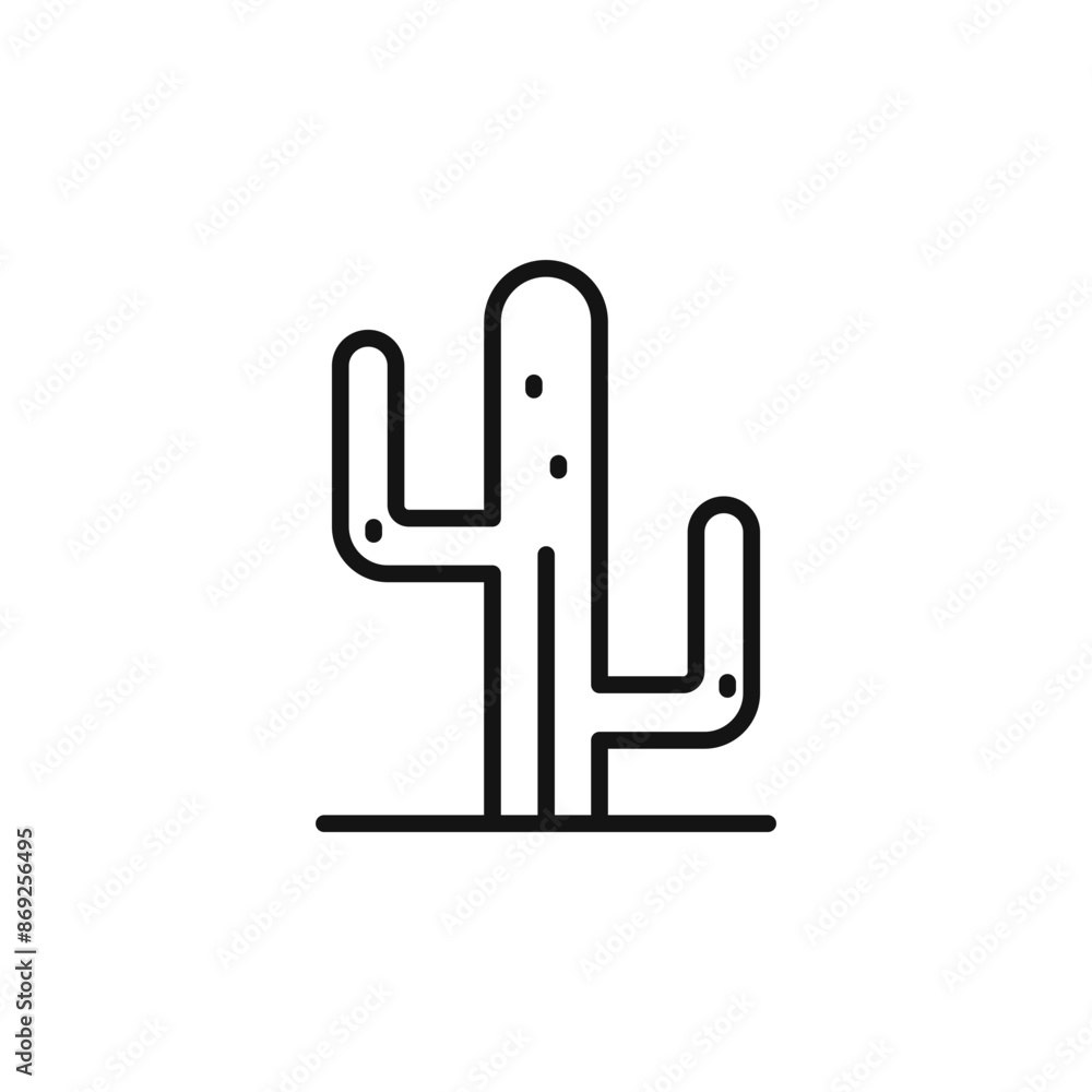 Cactus icon logo sign vector outline Cactus icon logo sign vector outline