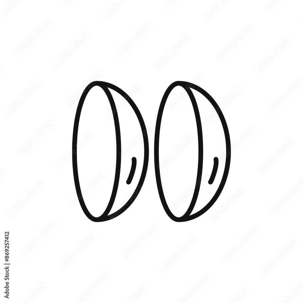 Eye Contact lens icon logo sign vector outline Eye Contact lens icon logo sign vector outline