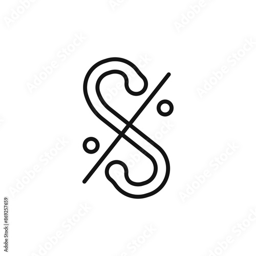 Dal segno music icon logo sign vector outline