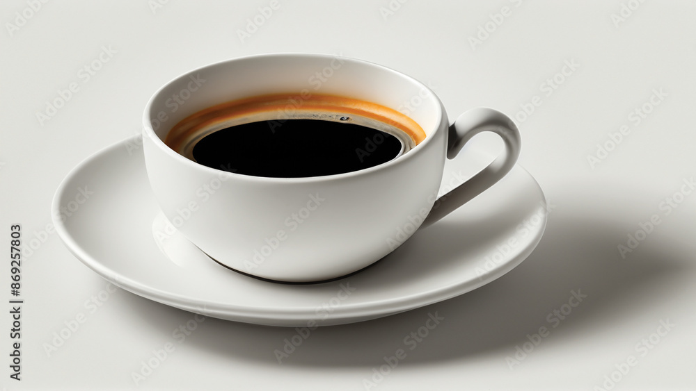 coffee cup in around coffee beans on Wooden tabletop with blurred tea plantation landscape against blue sky and blurred green leaf frame Product display concept natural background coffee cup in around coffee beans on Wooden tabletop with blurred tea plantation landscape against blue sky and blurred green leaf frame Product display concept natural background