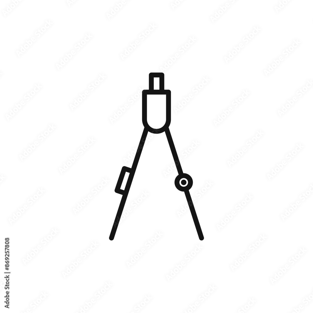 drawing compass icon logo sign vector outline drawing compass icon logo sign vector outline