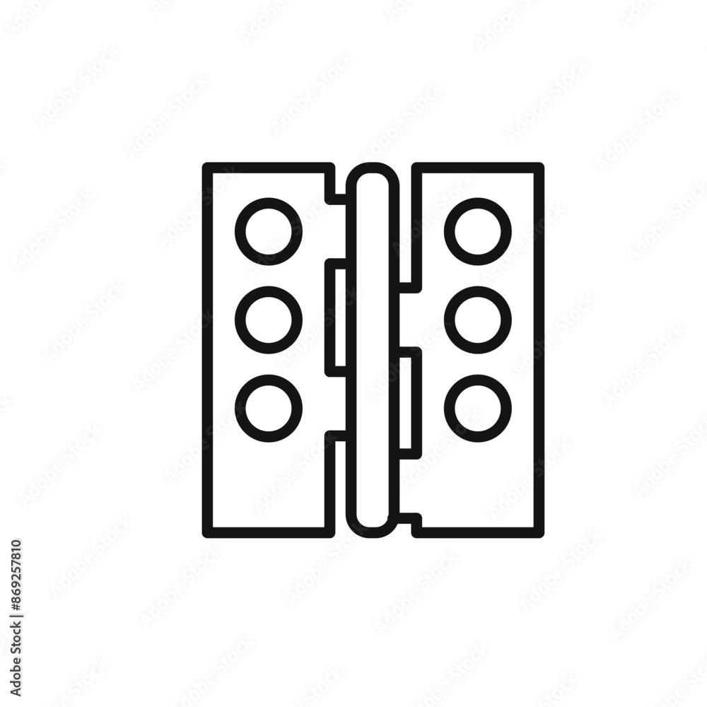 Door hinge icon logo sign vector outline Door hinge icon logo sign vector outline