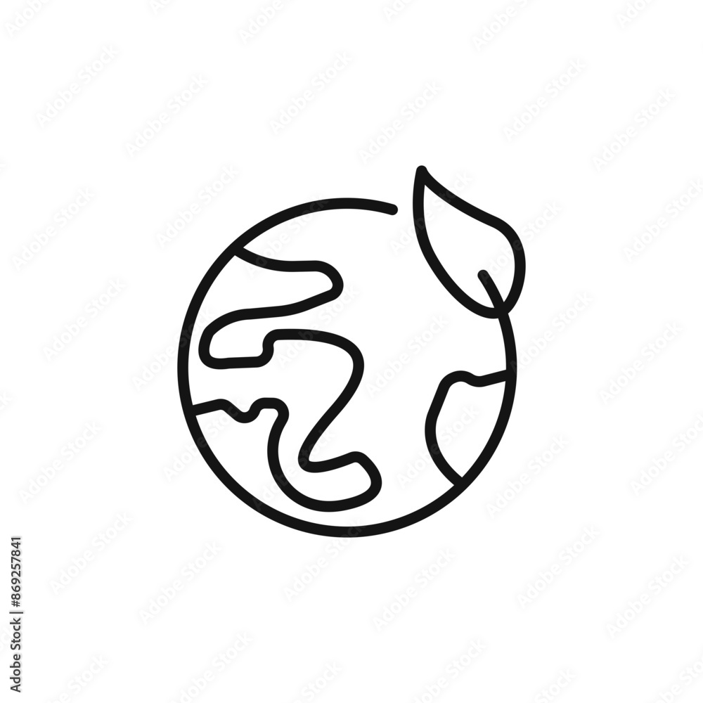 earth environment icon logo sign vector outline earth environment icon logo sign vector outline