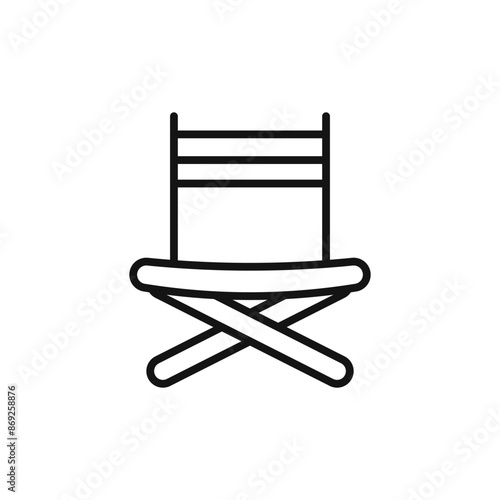 folding chair icon logo sign vector outline