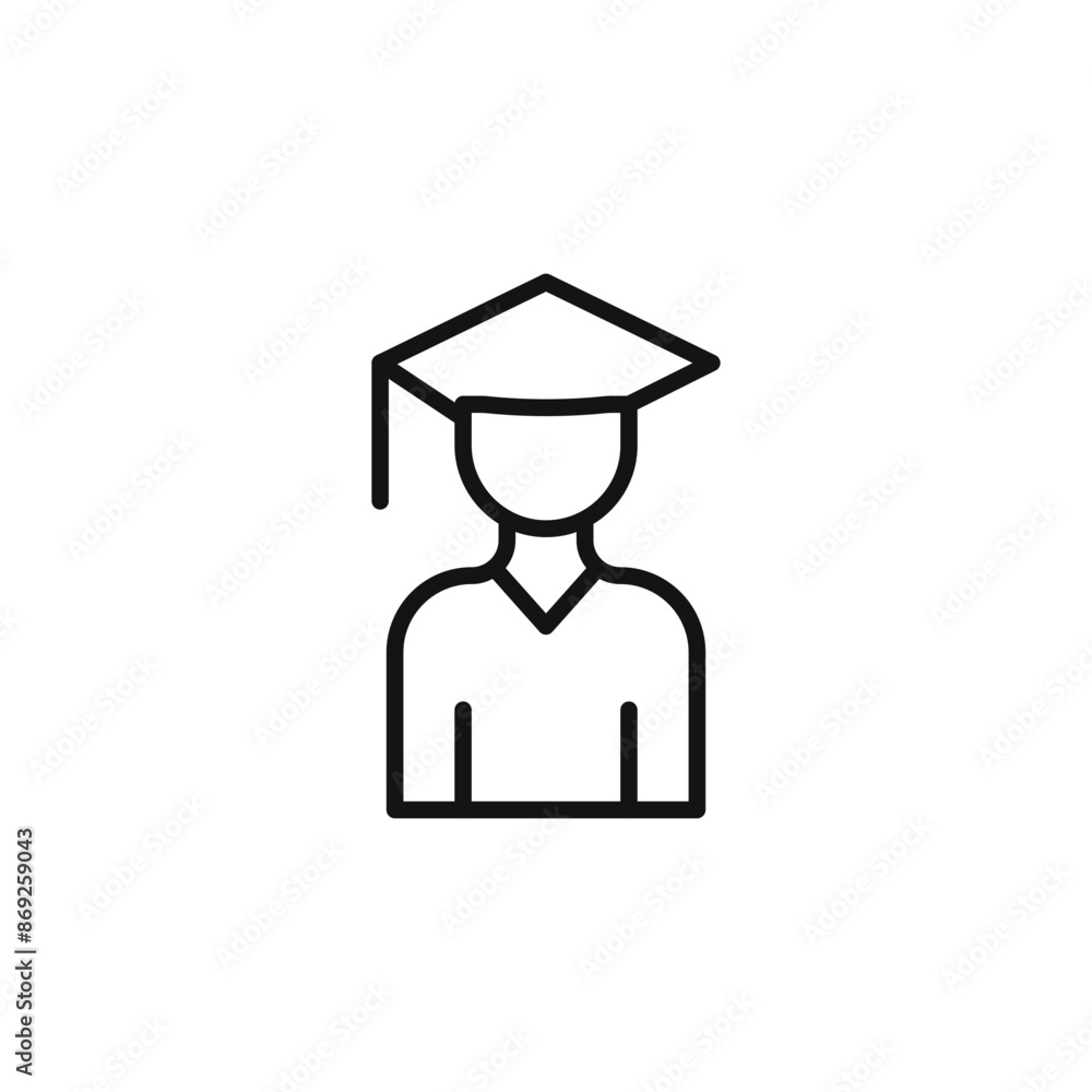 Graduation icon logo sign vector outline Graduation icon logo sign vector outline