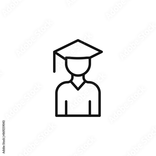 Graduation icon logo sign vector outline