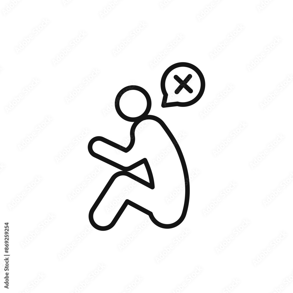 helpless human icon logo sign vector outline helpless human icon logo sign vector outline