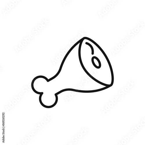 meat icon logo sign vector outline