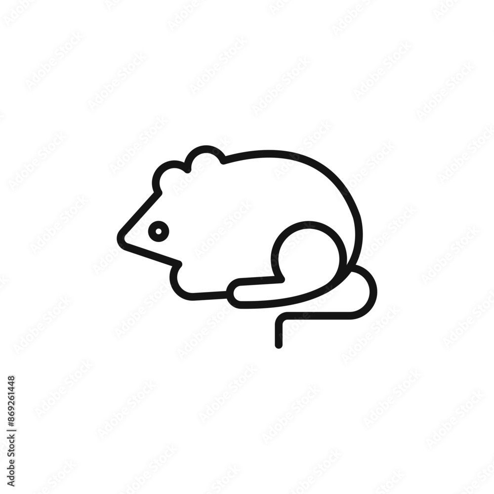 mouse animal icon logo sign vector outline mouse animal icon logo sign vector outline