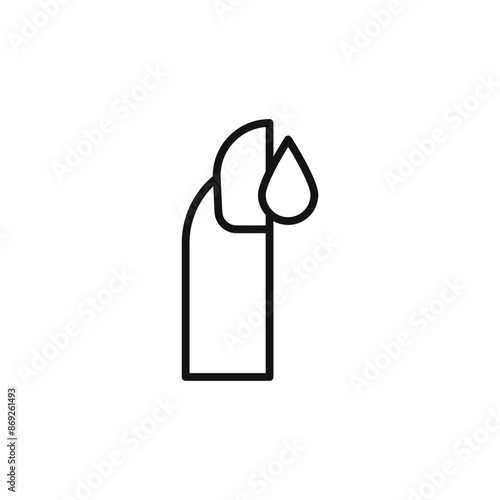 Nail care icon logo sign vector outline