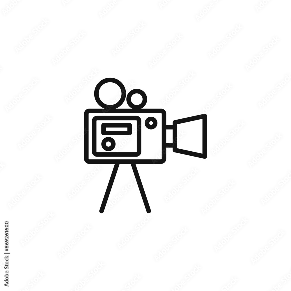 old video camera icon logo sign vector outline old video camera icon logo sign vector outline
