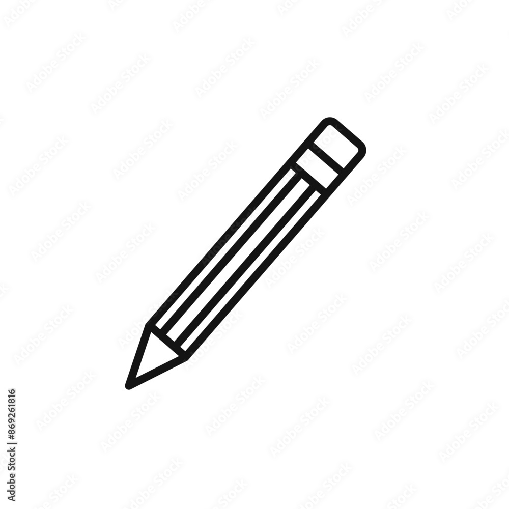 Pencil icon logo sign vector outline Pencil icon logo sign vector outline