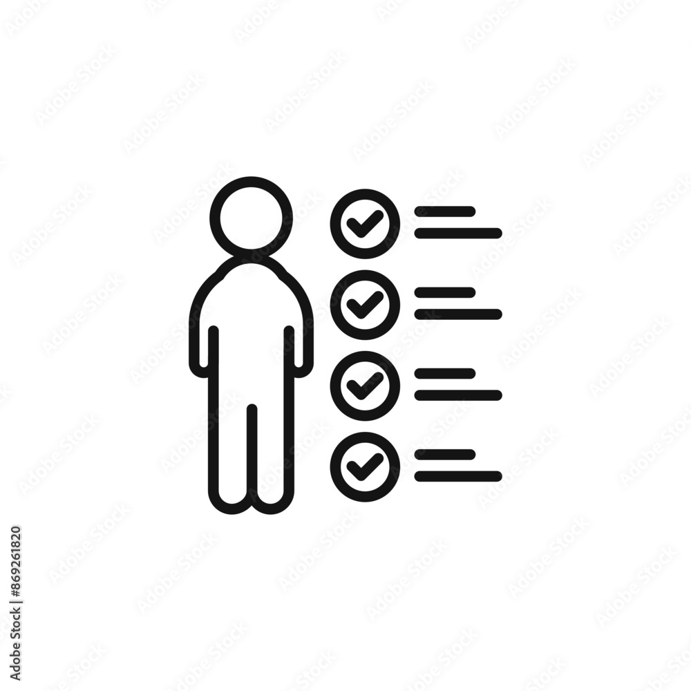 Personal Assessment icon logo sign vector outline Personal Assessment icon logo sign vector outline