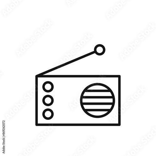 radio icon logo sign vector outline