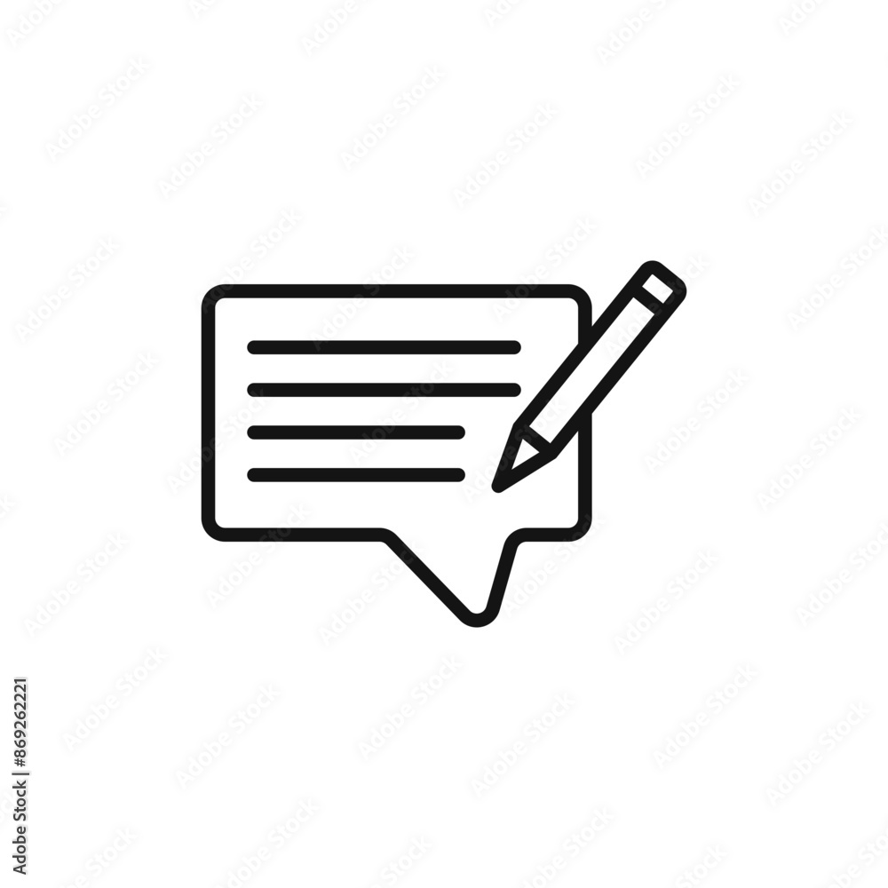 review icon logo sign vector outline review icon logo sign vector outline