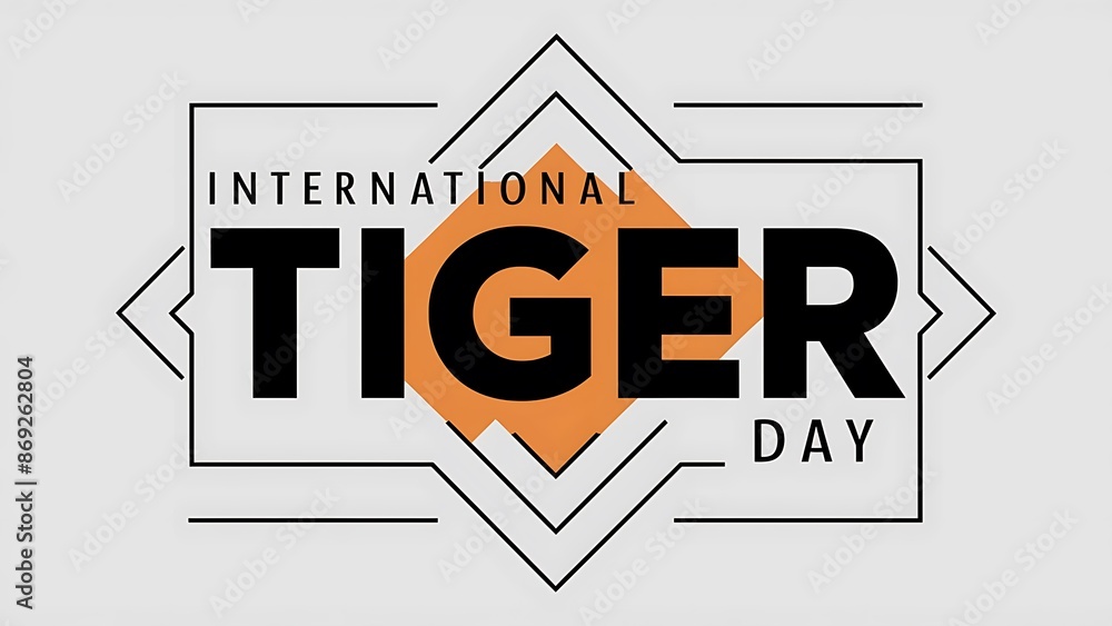 Stylish Typography Design for International Tiger Day Stylish Typography Design for International Tiger Day