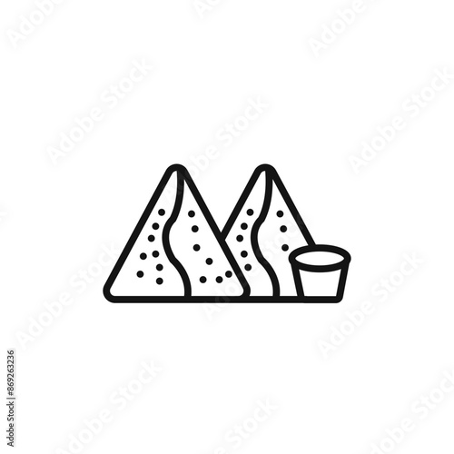 samosa icon logo sign vector outline