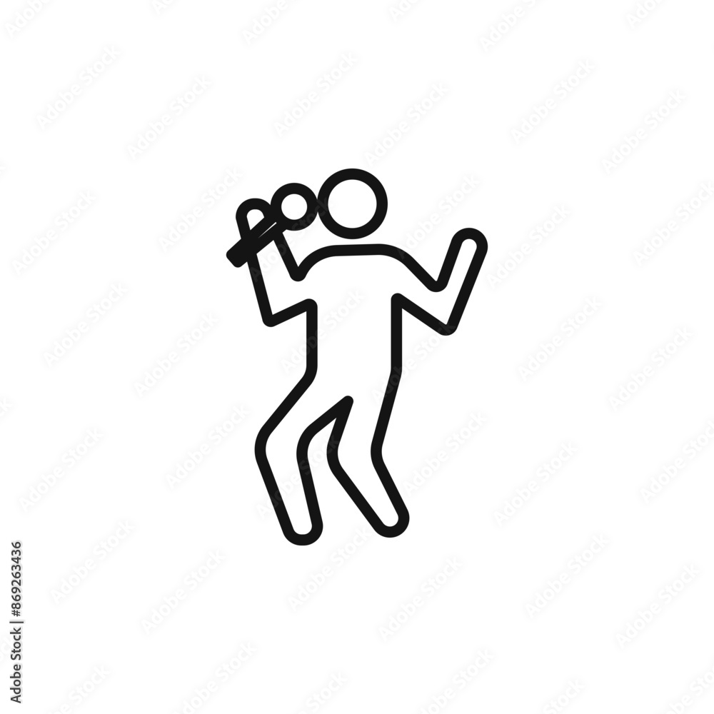 Sing icon logo sign vector outline Sing icon logo sign vector outline
