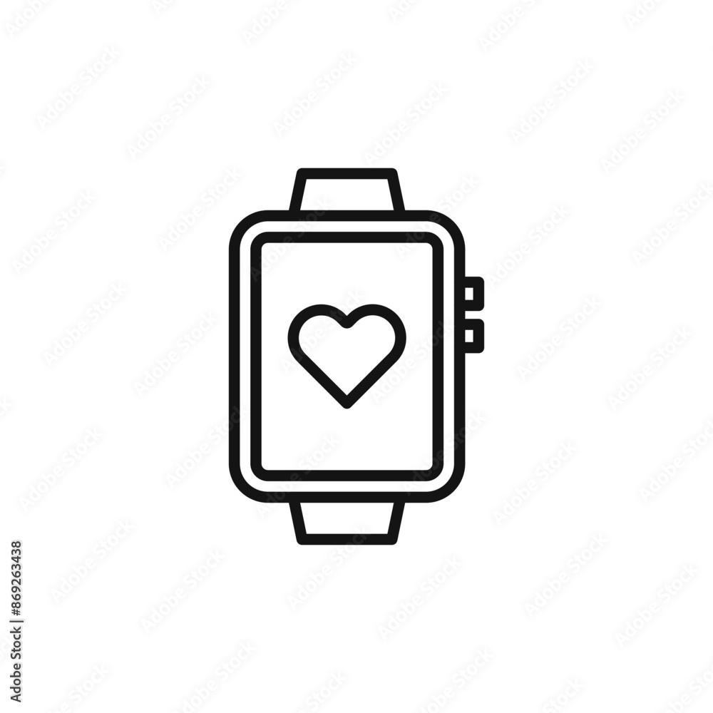 Smart watch icon logo sign vector outline Smart watch icon logo sign vector outline