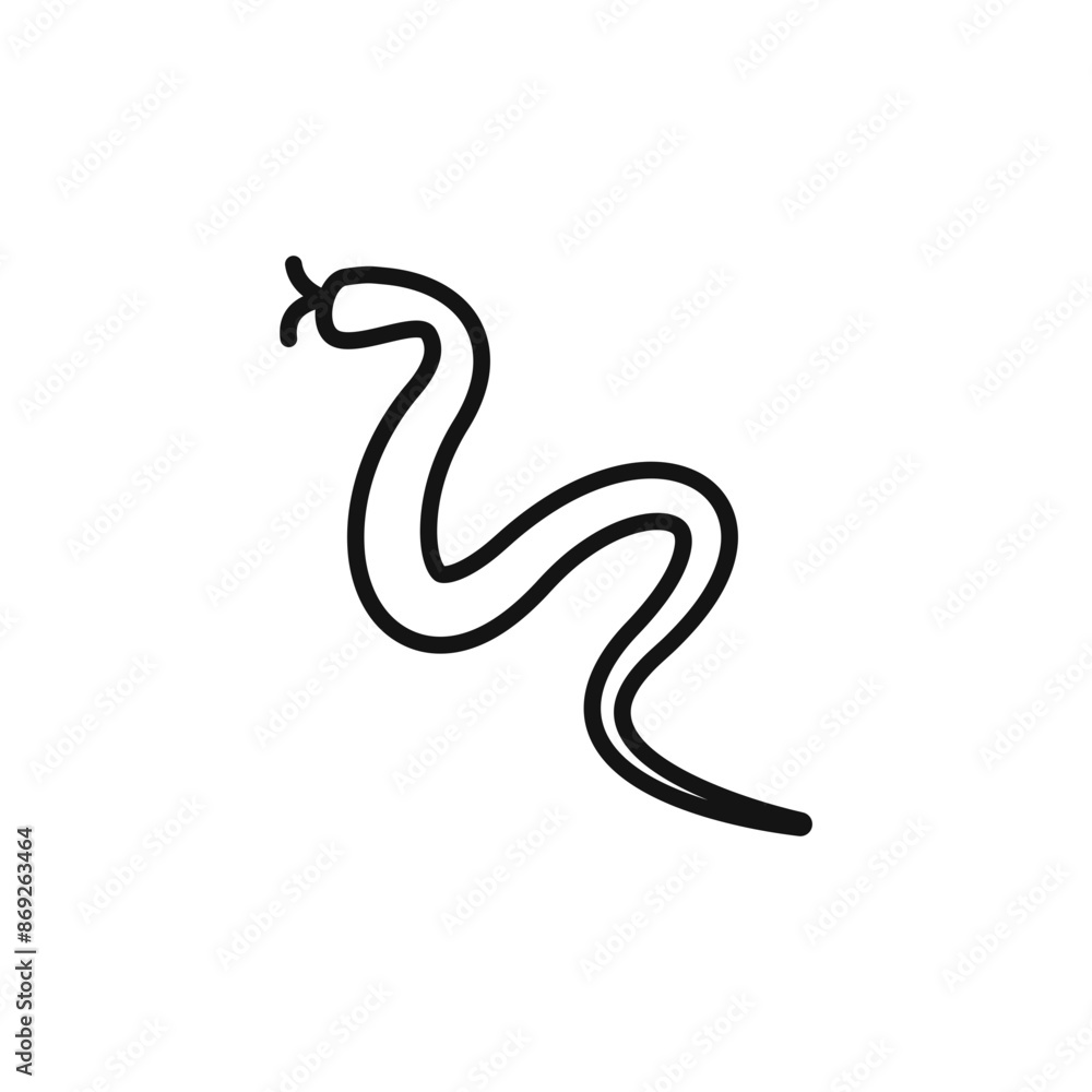 Snake icon logo sign vector outline Snake icon logo sign vector outline