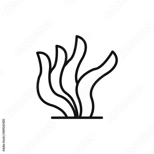 Seaweed icon logo sign vector outline