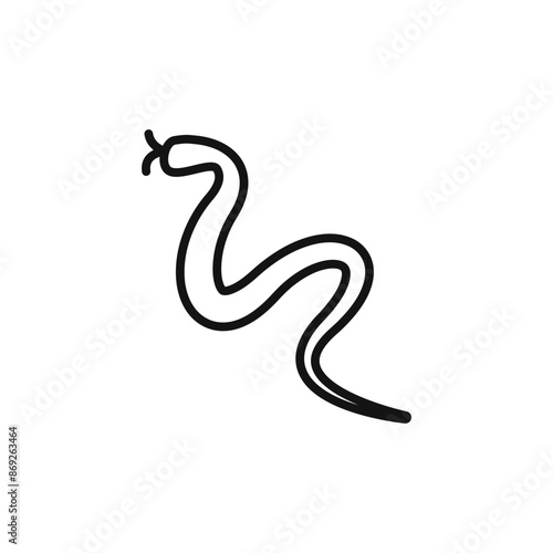 Snake icon logo sign vector outline © Kajal