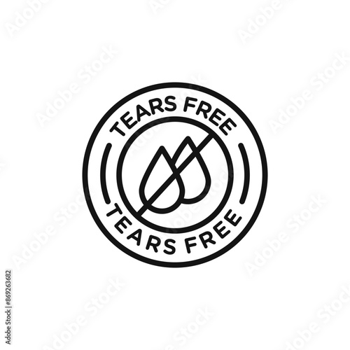 Tears free icon logo sign vector outline