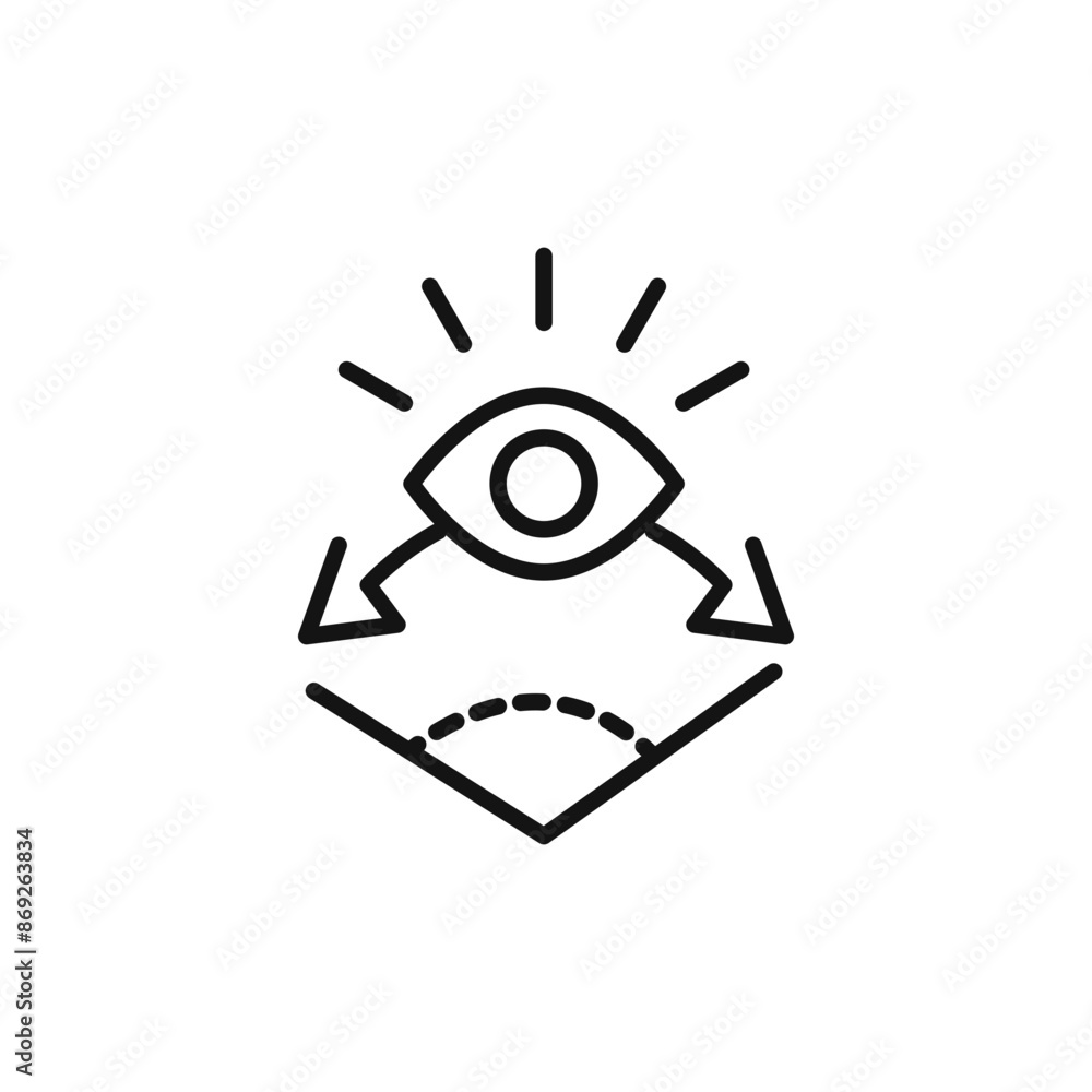 viewing angle icon logo sign vector outline viewing angle icon logo sign vector outline