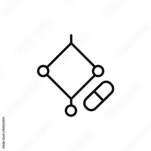 Vitamin amino acids icon logo sign vector outline