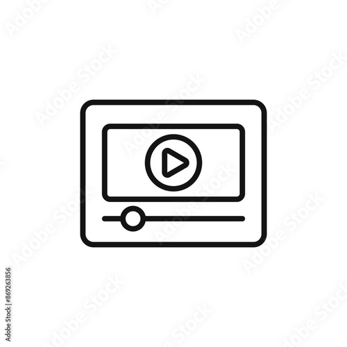 Video Tag icon logo sign vector outline