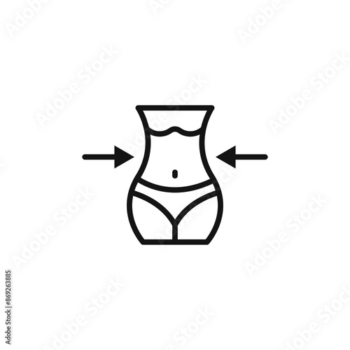 Weight loss icon logo sign vector outline
