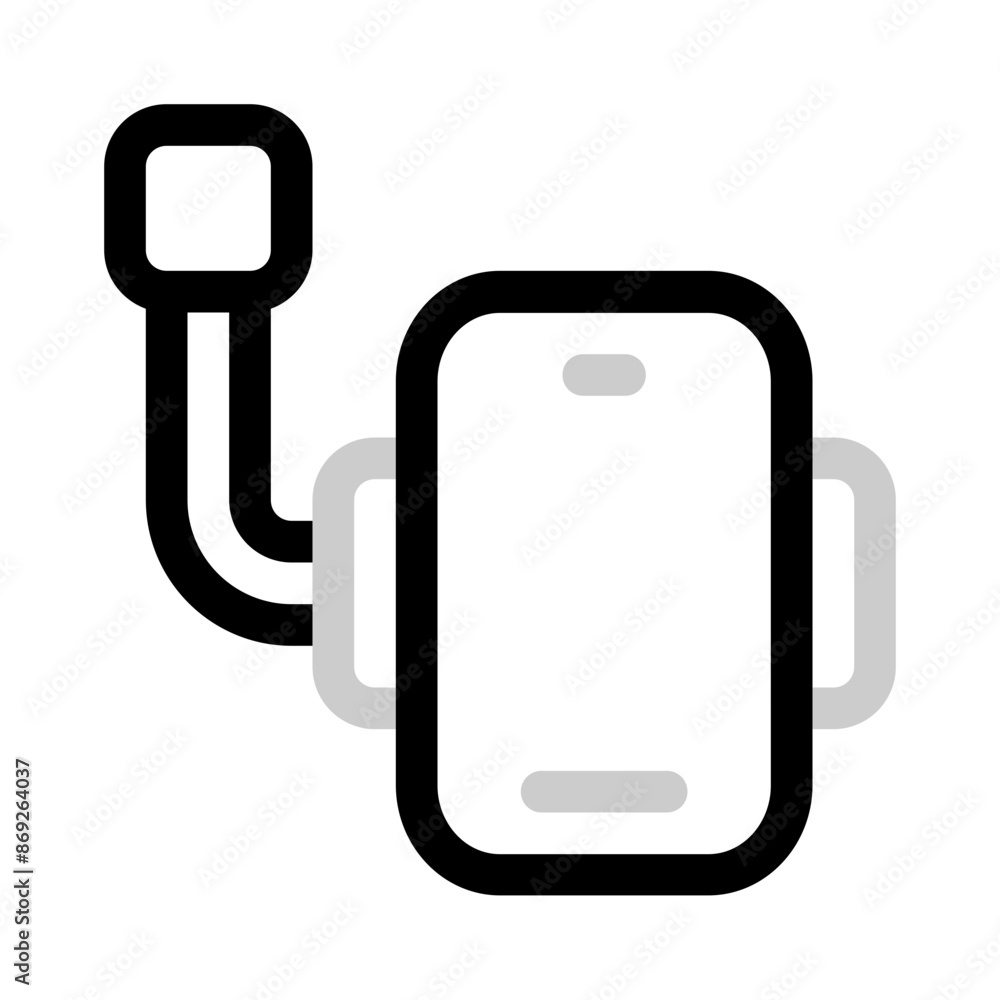 phone holder icon with duoline style, perfect for user interface projects phone holder icon with duoline style, perfect for user interface projects