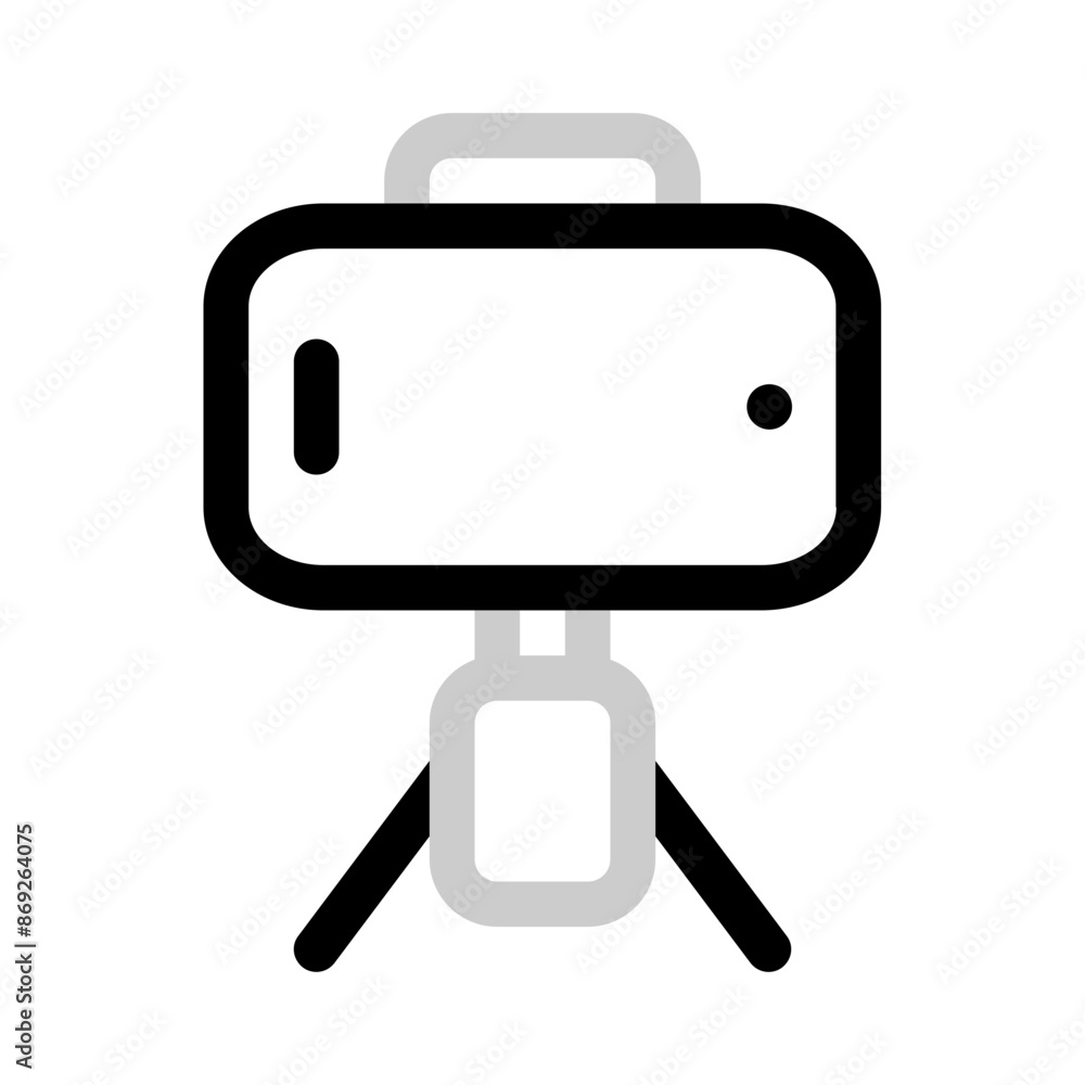 phone tripod icon with duoline style, perfect for user interface projects phone tripod icon with duoline style, perfect for user interface projects