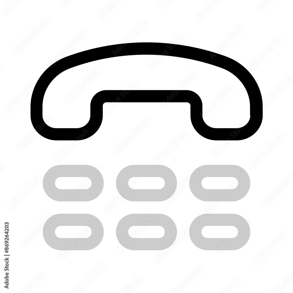 dialpad icon with duoline style, perfect for user interface projects dialpad icon with duoline style, perfect for user interface projects