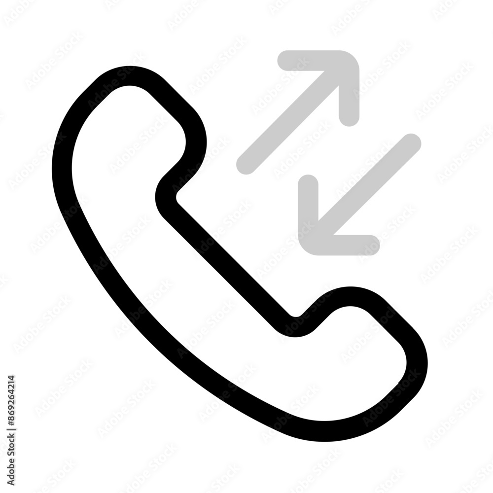 incoming call icon with duoline style, perfect for user interface projects incoming call icon with duoline style, perfect for user interface projects