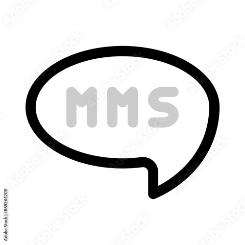 mms icon with duoline style, perfect for user interface projects photo