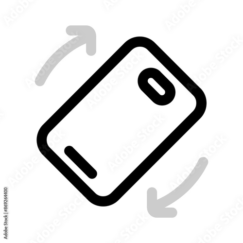 phone rotate icon with duoline style, perfect for user interface projects