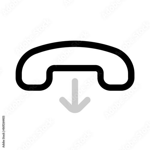 phone drop icon with duoline style, perfect for user interface projects