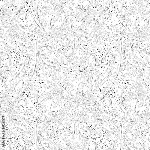 Textile Digital Design Fabric Print Wallpaper Stock shirt designs,Seamless beautiful ethnic Paisley pattern 