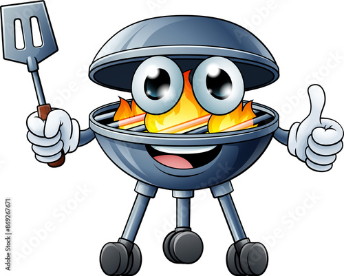 Barbecue Cartoon Mascot Cha...