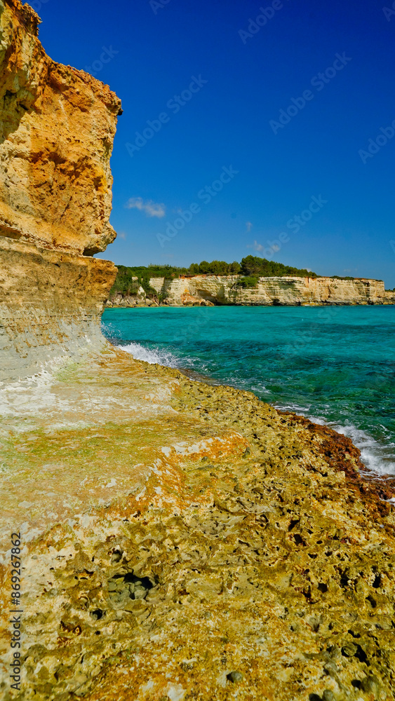 Fototapeta premium Cala di Grotta Monaca, Otranto,,Puglia,Italia
