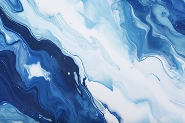 Fotobehang Kristal Vloeibare kunst in blauwe tinten  © Alexandr
