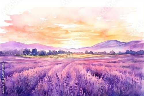 Landscape lavender panoramic outdoors.  © Rawpixel.com