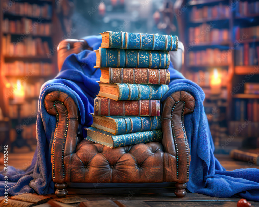Fototapeta premium Join Our Bookstores World Book Day Reading Challenge Encouraging Ambitious Reading Goals and Celebrating Literacy, Community, and Love for Books, Unleash Your Inner Bookworm Today